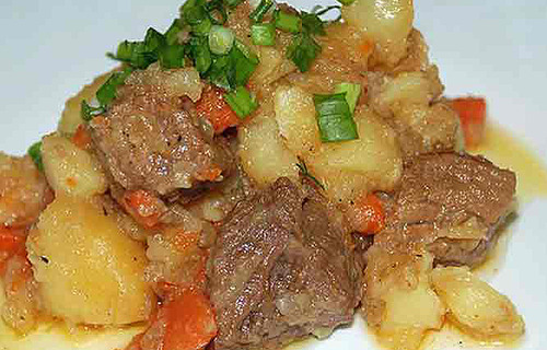 Жаркое из телятины - консервирование мяса - жаркое с картофелем