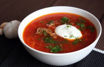 Борщ полтавский с галушками